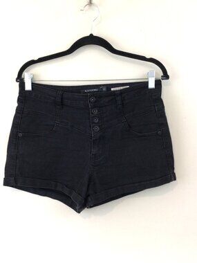 BlackHeart Black Heart High Rise Button Fly Denim Shorts